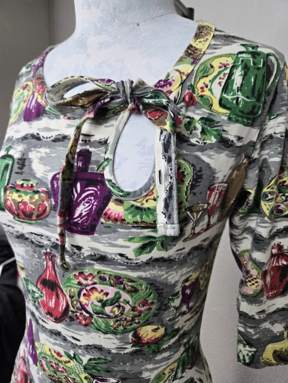 Effie's Heart Fit And Flare Dress Vintage Pottery Print Pockets!